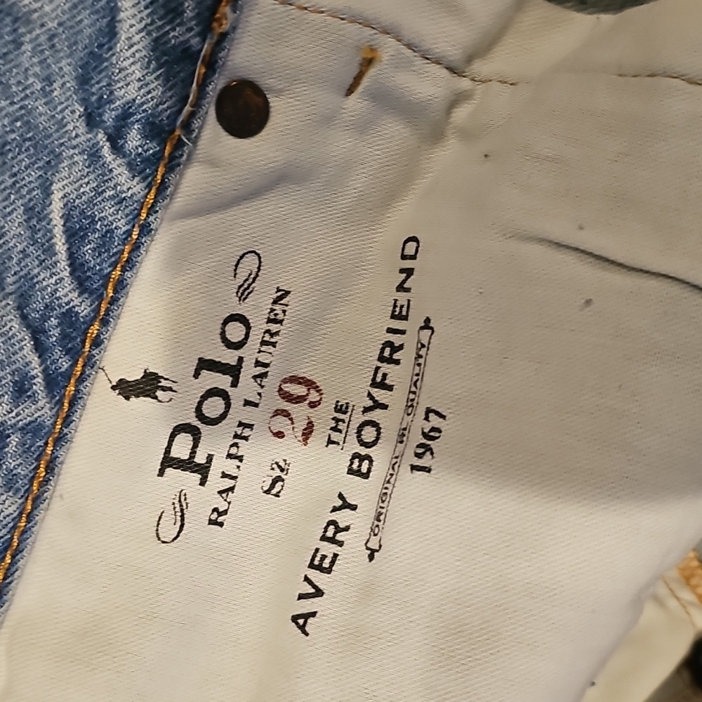 POLO Ralph Lauren Patchwork Denim Jeans..size 29..excellent Condition..free Ship - Picture 7 of 8